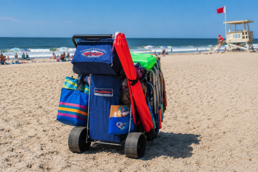 Make beach days easier with our beach buggy rentals in New Jersey. Carry chairs, umbrellas, coolers, and beach gear across the sand with less effort.